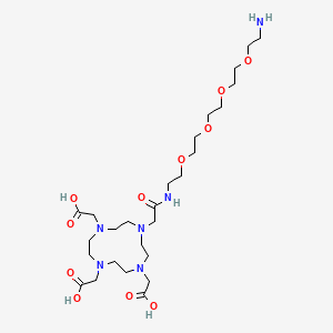 2,2',2''-(10-(17-Amino-2-oxo-6,9,12,15-tetraoxa-3-azaheptadecyl)-1,4,7,10-tetraazacyclododecane-1,4,7-triyl)triacetic acid chemical structure (CAS 2090232-34-9)
