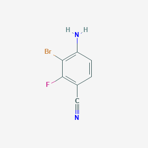 4-Amino-3-bromo-2-fluorobenzonitrile chemical structure (CAS 2090323-74-1)