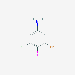 3-Bromo-5-chloro-4-iodoaniline chemical structure (CAS 2090369-03-0)