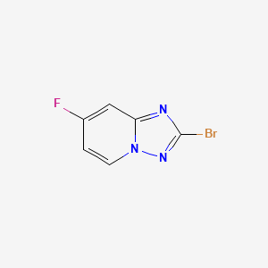 2-Bromo-7-fluoro-[1,2,4]triazolo[1,5-a]pyridine chemical structure (CAS 2090398-13-1)