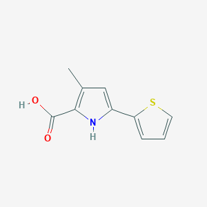 3-Methyl-5-(thiophen-2-yl)-1H-pyrrole-2-carboxylic acid chemical structure (CAS 2090492-89-8)