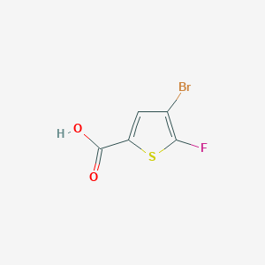4-Bromo-5-fluorothiophene-2-carboxylic acid chemical structure (CAS 2090639-28-2)