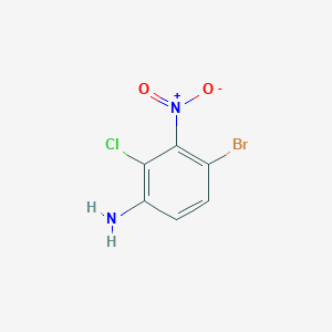 4-Bromo-2-chloro-3-nitroaniline chemical structure (CAS 2090772-85-1)