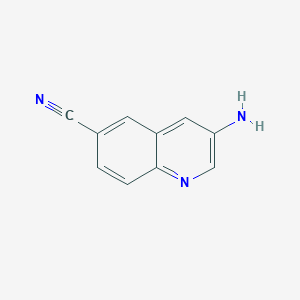 3-Aminoquinoline-6-carbonitrile chemical structure (CAS 2090903-85-6)
