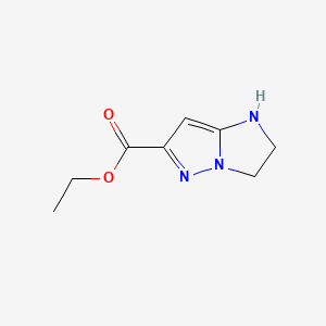 Ethyl 2,3-dihydro-1H-imidazo[1,2-b]pyrazole-6-carboxylate chemical structure (CAS 2090919-64-3)