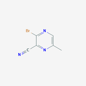3-Bromo-6-methylpyrazine-2-carbonitrile chemical structure (CAS 2090967-50-1)
