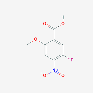 5-Fluoro-2-methoxy-4-nitrobenzoic acid chemical structure (CAS 2091054-41-8)