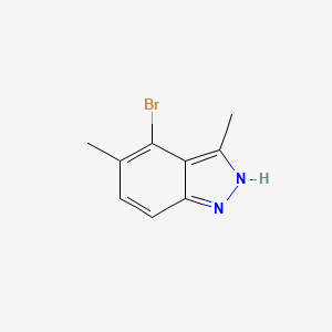 4-Bromo-3,5-dimethyl-1H-indazole chemical structure (CAS 2091116-46-8)