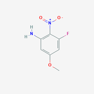 3-Fluoro-5-methoxy-2-nitroaniline chemical structure (CAS 2091140-87-1)