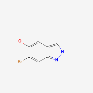 6-Bromo-5-methoxy-2-methyl-2H-indazole chemical structure (CAS 2091271-91-7)