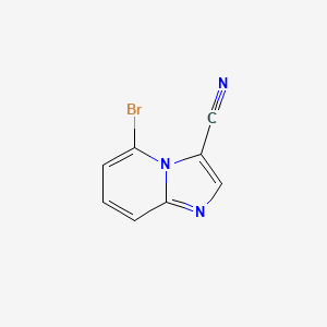 5-Bromoimidazo[1,2-a]pyridine-3-carbonitrile chemical structure (CAS 2091411-47-9)