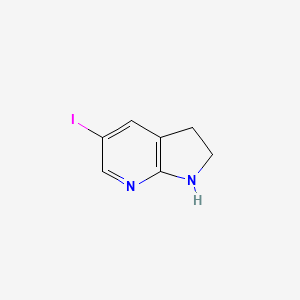 5-Iodo-2,3-dihydro-1H-pyrrolo[2,3-b]pyridine chemical structure (CAS 2091464-45-6)