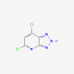 5,7-Dichloro-1H-[1,2,3]triazolo[4,5-b]pyridine chemical structure (CAS 2091505-12-1)