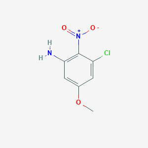 3-Chloro-5-methoxy-2-nitroaniline chemical structure (CAS 2091591-51-2)