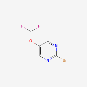2-Bromo-5-(difluoromethoxy)pyrimidine chemical structure (CAS 2091605-86-4)