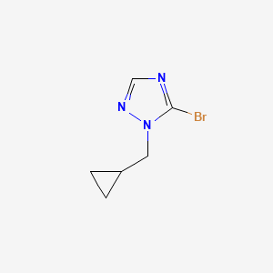 5-Bromo-1-(cyclopropylmethyl)-1H-1,2,4-triazole chemical structure (CAS 2091652-88-7)