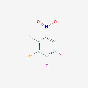 3-Bromo-1,2-difluoro-4-methyl-5-nitrobenzene chemical structure (CAS 2091666-21-4)