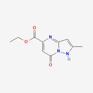Ethyl 7-hydroxy-2-methylpyrazolo[1,5-a]pyrimidine-5-carboxylate chemical structure (CAS 2091703-08-9)