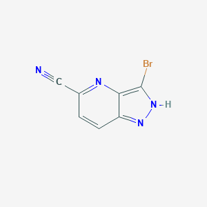 3-Bromo-1H-pyrazolo[4,3-b]pyridine-5-carbonitrile chemical structure (CAS 2091782-13-5)