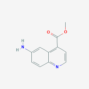 Methyl 6-aminoquinoline-4-carboxylate chemical structure (CAS 2091788-10-0)