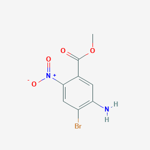 Methyl 5-amino-4-bromo-2-nitrobenzoate chemical structure (CAS 2091909-84-9)