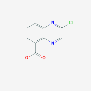 Methyl 2-chloroquinoxaline-5-carboxylate chemical structure (CAS 2092029-47-3)