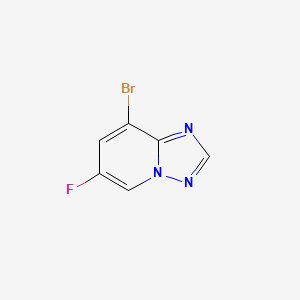 8-Bromo-6-fluoro-[1,2,4]triazolo[1,5-a]pyridine chemical structure (CAS 2092062-74-1)
