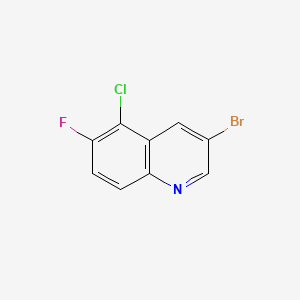 3-Bromo-5-chloro-6-fluoroquinoline chemical structure (CAS 2092098-78-5)