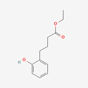 Ethyl 4-(2-hydroxyphenyl)butanoate chemical structure (CAS 20921-17-9)