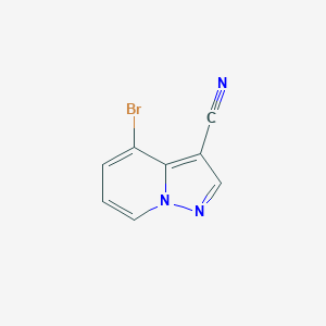 4-Bromopyrazolo[1,5-a]pyridine-3-carbonitrile chemical structure (CAS 2092153-80-3)