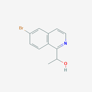 1-(6-Bromoisoquinolin-1-yl)ethanol chemical structure (CAS 2092249-61-9)