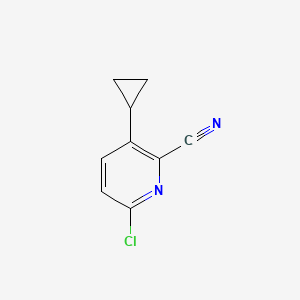 6-Chloro-3-cyclopropylpicolinonitrile chemical structure (CAS 2092299-60-8)