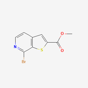 Methyl 7-bromothieno[2,3-c]pyridine-2-carboxylate chemical structure (CAS 2092325-80-7)
