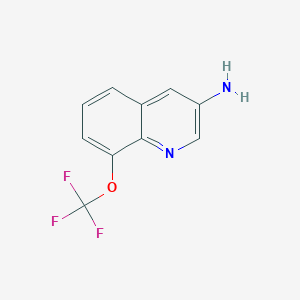 8-(Trifluoromethoxy)quinolin-3-amine chemical structure (CAS 2092339-50-7)
