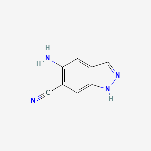 5-Amino-1H-indazole-6-carbonitrile chemical structure (CAS 2092395-80-5)