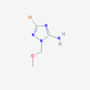 3-Bromo-1-(methoxymethyl)-1H-1,2,4-triazol-5-amine chemical structure (CAS 2092582-22-2)