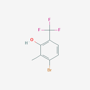 3-Bromo-2-methyl-6-(trifluoromethyl)phenol chemical structure (CAS 2092606-85-2)
