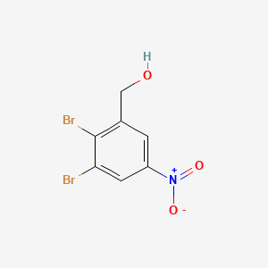 (2,3-Dibromo-5-nitrophenyl)methanol chemical structure (CAS 2092623-72-6)