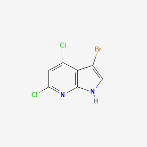 3-Bromo-4,6-dichloro-1H-pyrrolo[2,3-b]pyridine chemical structure (CAS 2092716-47-5)