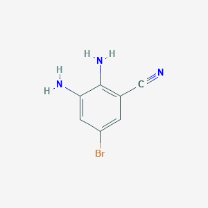 2,3-Diamino-5-bromobenzonitrile chemical structure (CAS 2092795-67-8)