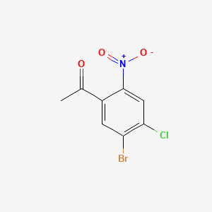 1-(5-Bromo-4-chloro-2-nitrophenyl)ethanone chemical structure (CAS 2092803-46-6)