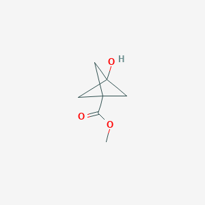 Methyl 3-hydroxybicyclo[1.1.1]pentane-1-carboxylate chemical structure (CAS 2092825-26-6)