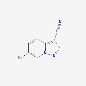 6-Bromopyrazolo[1,5-a]pyridine-3-carbonitrile chemical structure (CAS 2092835-01-1)