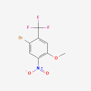 1-Bromo-4-methoxy-5-nitro-2-(trifluoromethyl)benzene chemical structure (CAS 2092929-95-6)