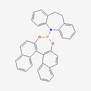 5-(11bR)-Dinaphtho[2,1-d:1',2'-f][1,3,2]dioxaphosphepin-4-yl-10,11-dihydro-5H-dibenz[b,f]azepine chemical structure (CAS 2093047-92-6)