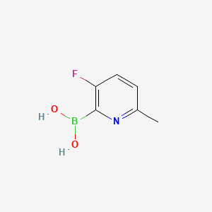 (3-Fluoro-6-methylpyridin-2-yl)boronic acid chemical structure (CAS 2093106-67-1)