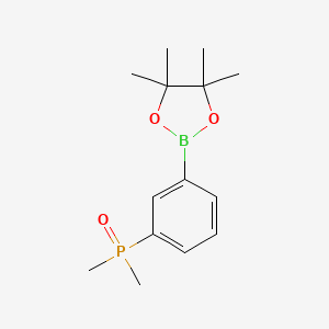 Dimethyl(3-(4,4,5,5-tetramethyl-1,3,2-dioxaborolan-2-yl)phenyl)phosphine oxide chemical structure (CAS 2093110-21-3)