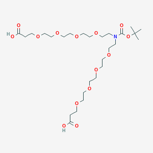 16-(tert-Butoxycarbonyl)-4,7,10,13,19,22,25,28-octaoxa-16-azahentriacontanedioic acid chemical structure (CAS 2093152-88-4)