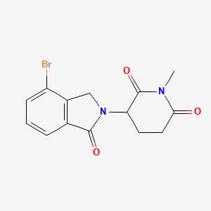 3-(4-Bromo-1-oxoisoindolin-2-yl)-1-methylpiperidine-2,6-dione chemical structure (CAS 2093386-30-0)