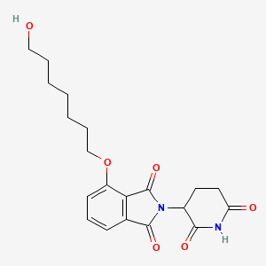 2-(2,6-Dioxopiperidin-3-yl)-4-((7-hydroxyheptyl)oxy)isoindoline-1,3-dione chemical structure (CAS 2093536-10-6)